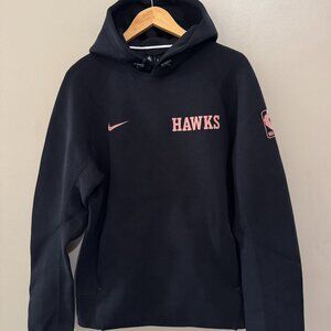 Nike NBA Atlanta Hawks ATL Team Issue PE Tech Fleece Hoodie Black Men's S NEW